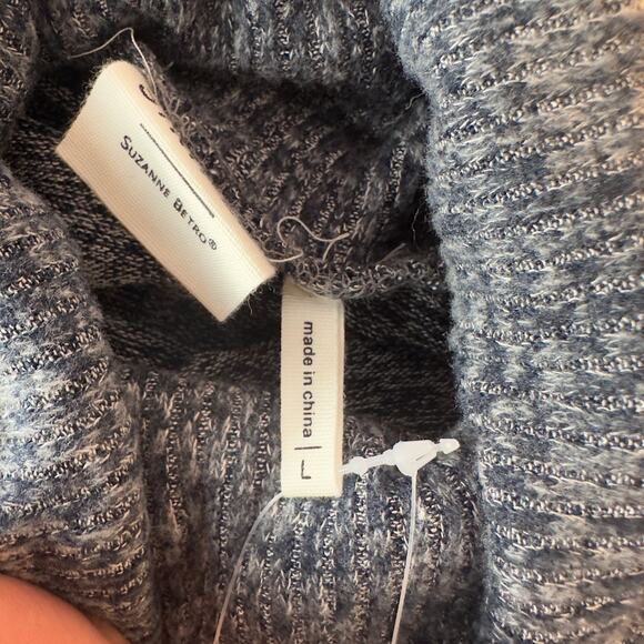 NWT Simple Suzanne Betro Button Detail Turtleneck Cape Tunic Size L Soft Casual - Picture 5 of 8